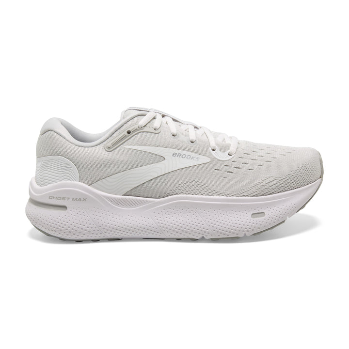 Brooks Ghost Max para mujer: blanco/ostra/plata metalizada (1203951B124)