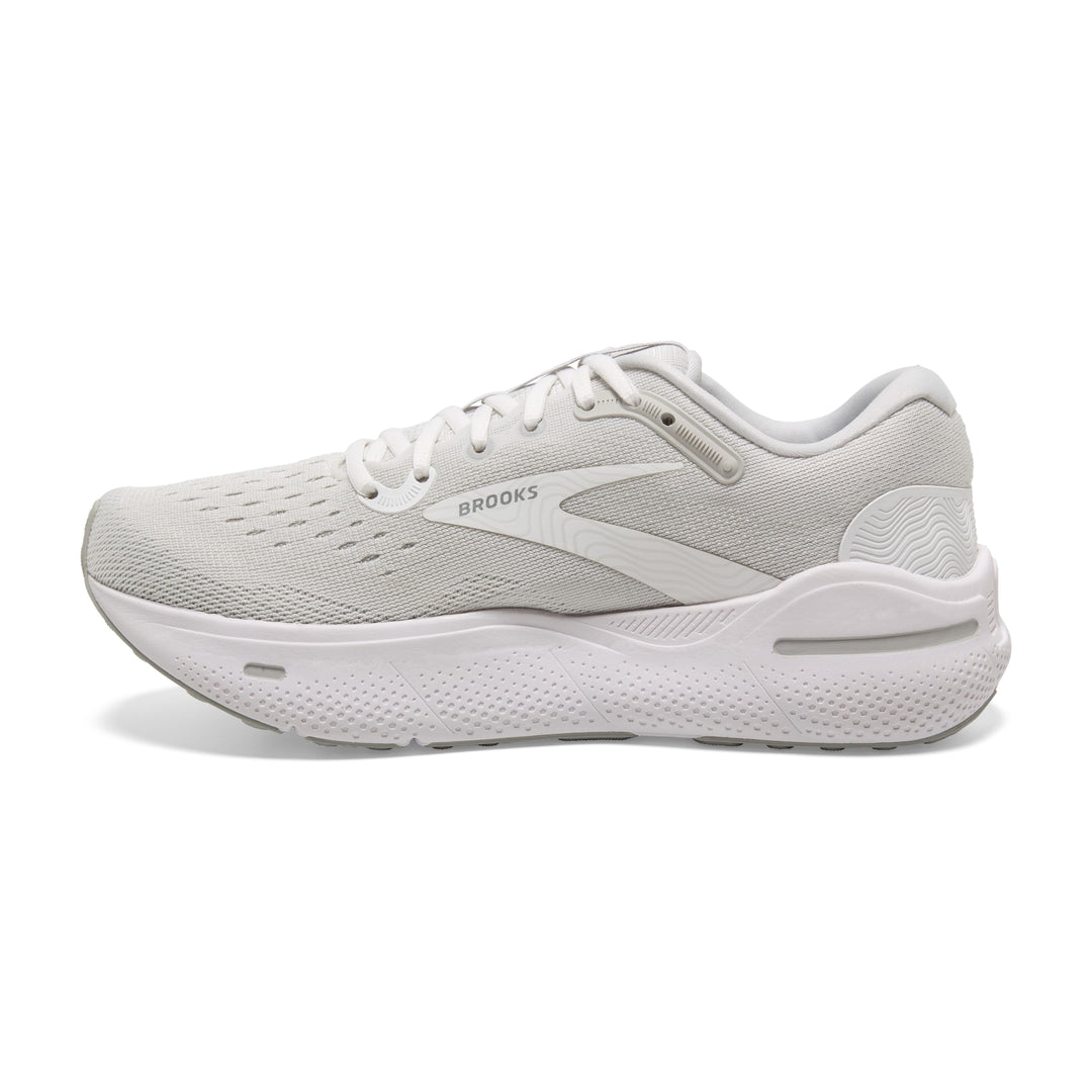 Brooks Ghost Max para mujer: blanco/ostra/plata metalizada (1203951B124)