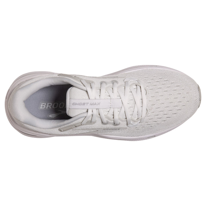 Brooks Ghost Max para mujer: blanco/ostra/plata metalizada (1203951B124)