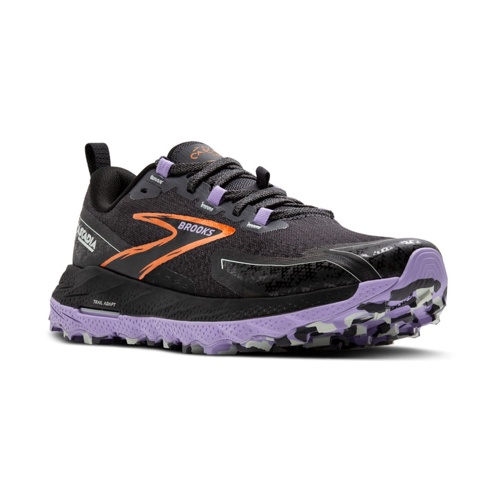 Brooks Womens Cascadia 18- Ebony/Sweet Lavender/Copper (1204161B048)