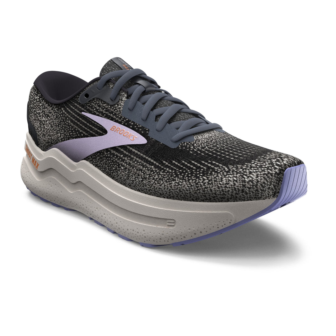 Brooks Womens Ghost Max 2 Wide- Ebony/Sweet Lavender/Alloy (1204201D005)