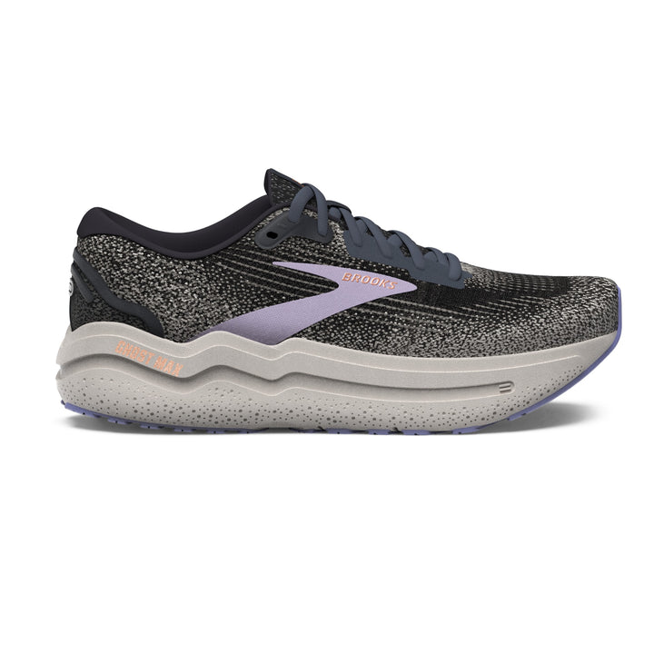 Brooks Ghost Max 2 Wide para mujer: ébano, lavanda dulce y aleación (1204201D005) 