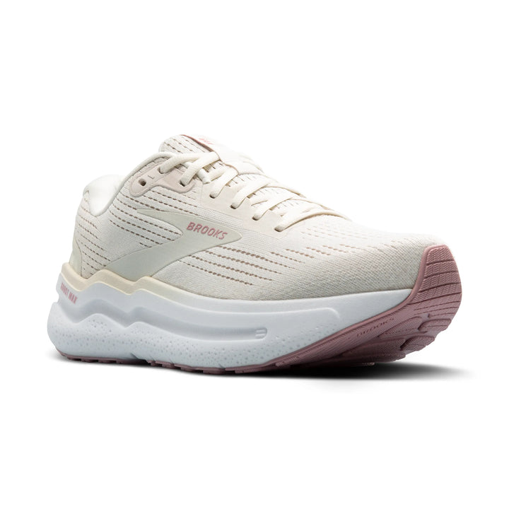 Brooks Ghost Max 2 para mujer, color leche de coco/gris/zephyr, extra ancho (120420-2E-190)