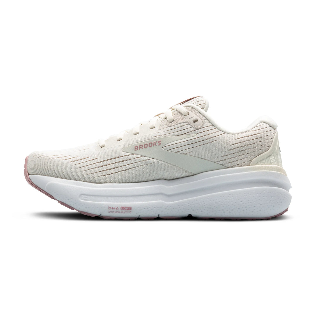 Brooks Ghost Max 2 para mujer, color leche de coco/gris/zephyr, extra ancho (120420-2E-190)