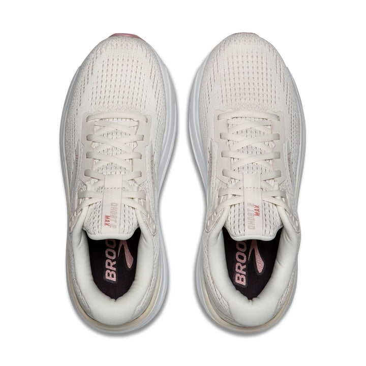 Brooks Ghost Max 2 para mujer, color leche de coco/gris/zephyr, extra ancho (120420-2E-190)
