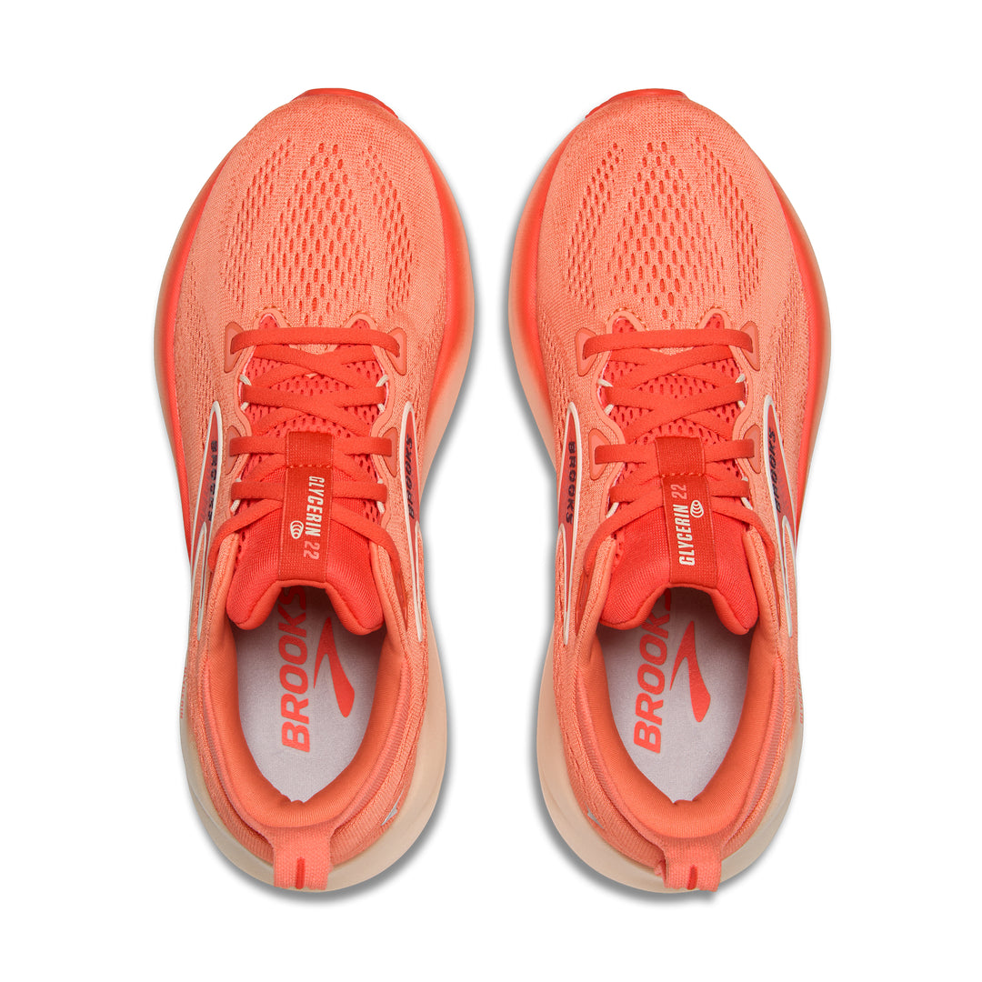 Brooks Women's Glycerin 22 - Desert Flower/Hot Coral/Milk top