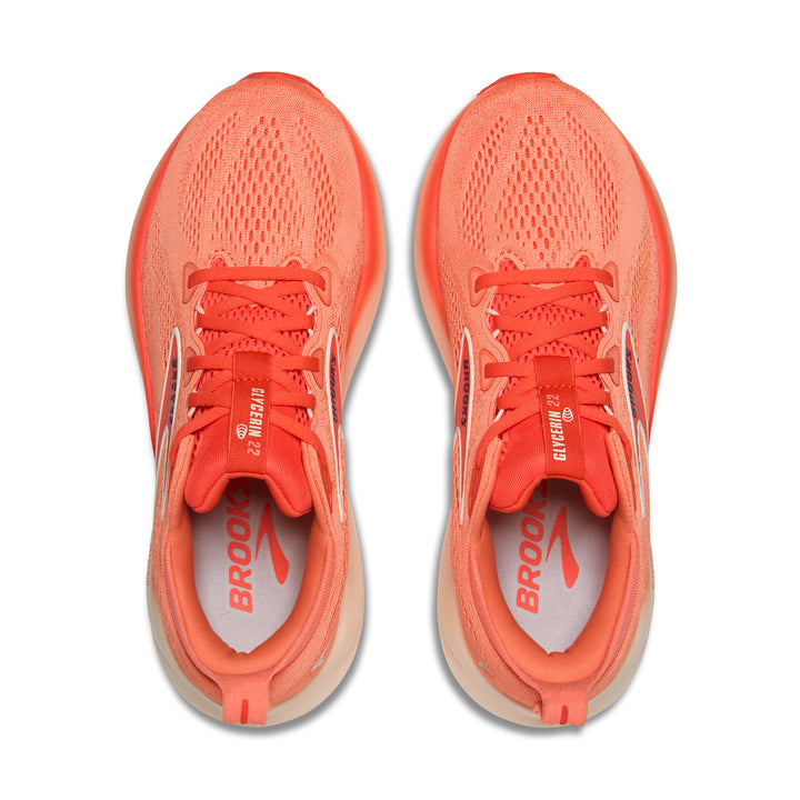 Brooks Women's Glycerin 22 - Desert Flower/Hot Coral/Milk top