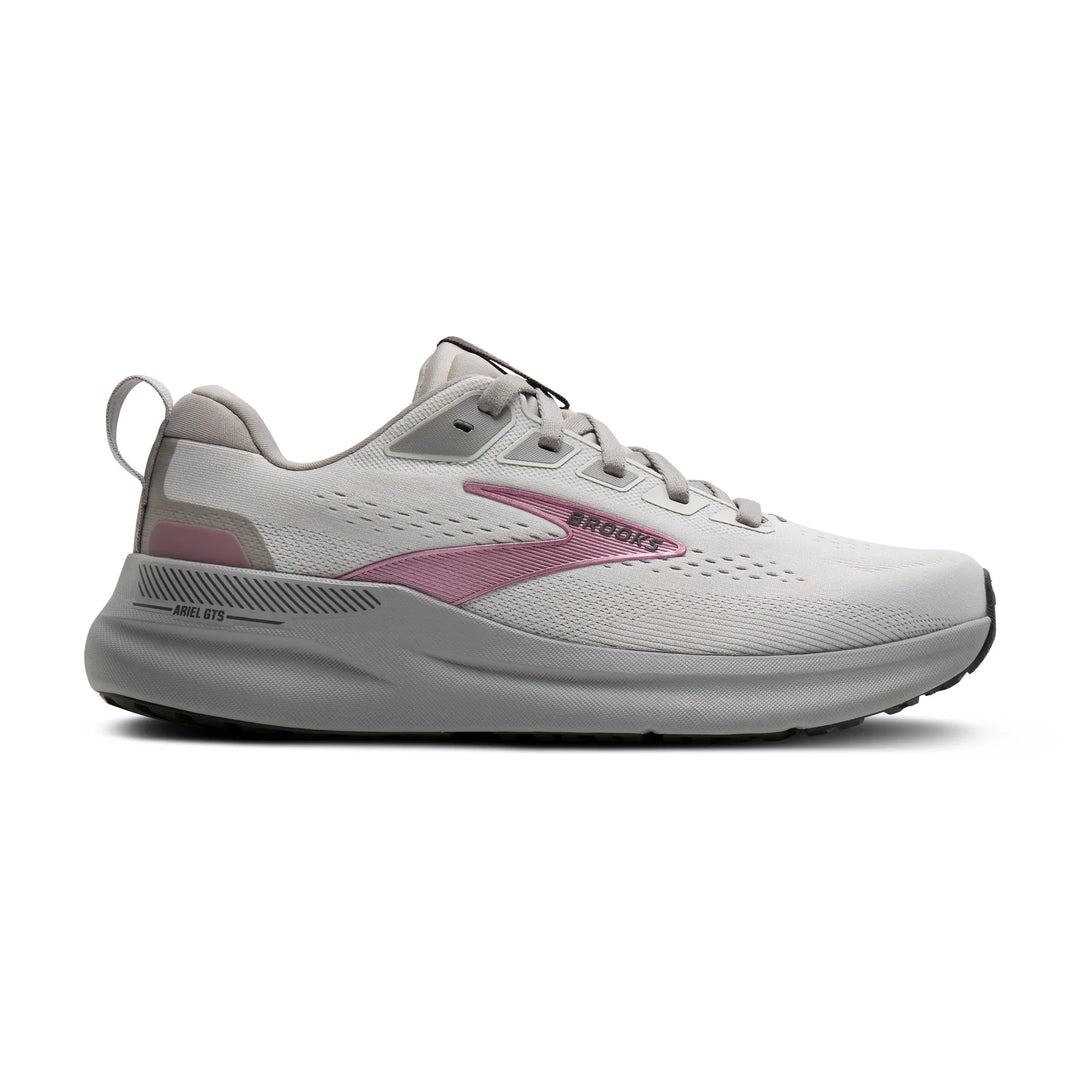 Brooks Women's Ariel GTS 26 (Wide) - Oyster Mushroom/Alloy/Pink