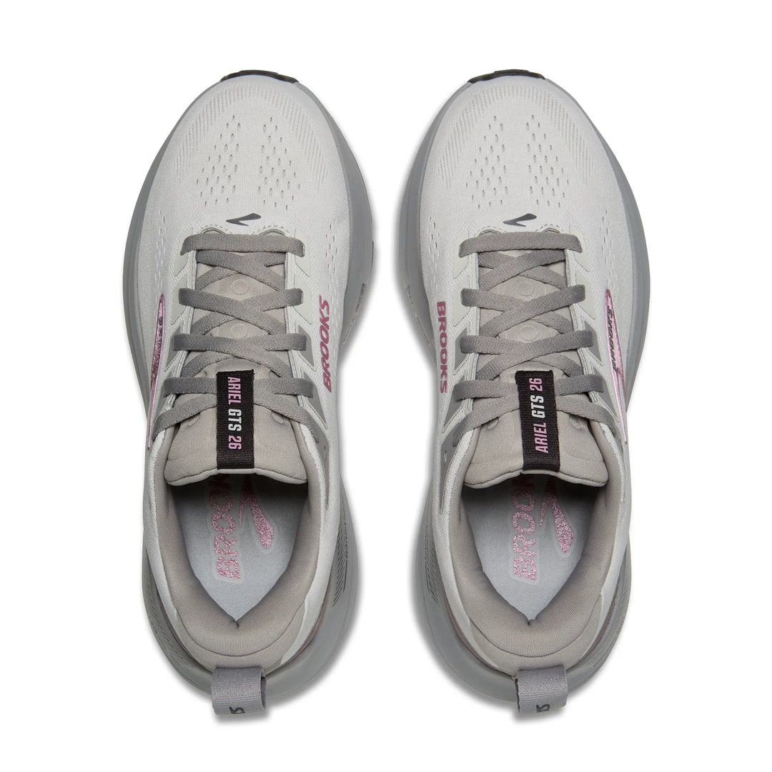 Brooks Women's Ariel GTS 26 - Oyster Mushroom/Alloy/Pink