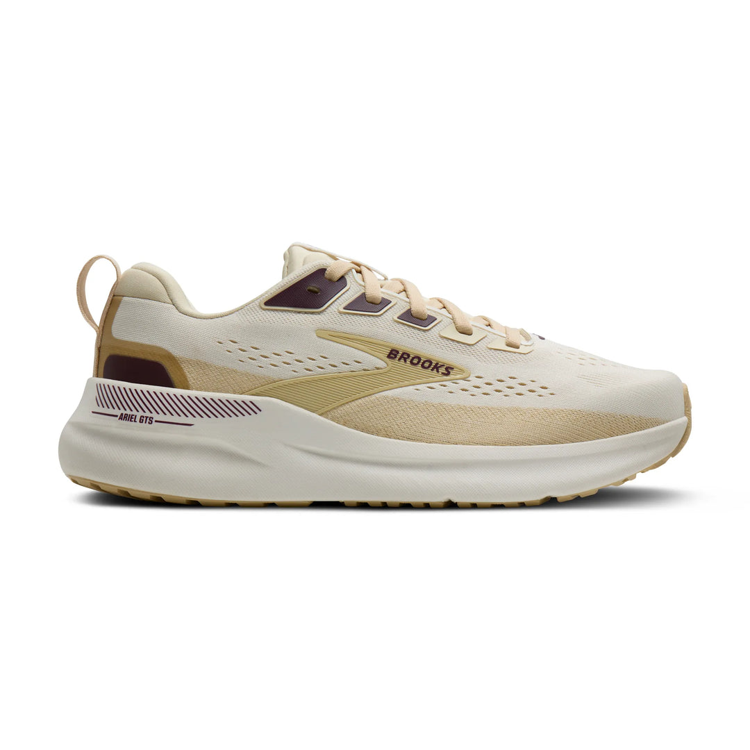 Brooks Women's Ariel GTS 26 (Wide) - Coconut/Sand/Potent Purple