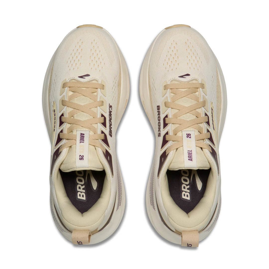 Brooks Women's Ariel GTS 26 - Coconut/Sand/Potent Purple
