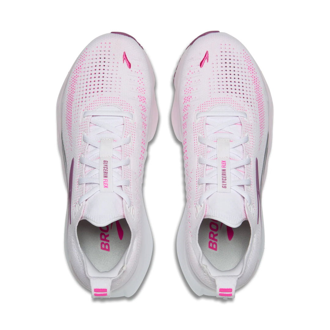 Brooks Women's Glycerin Flex - White/Cyber Pink/Argyle