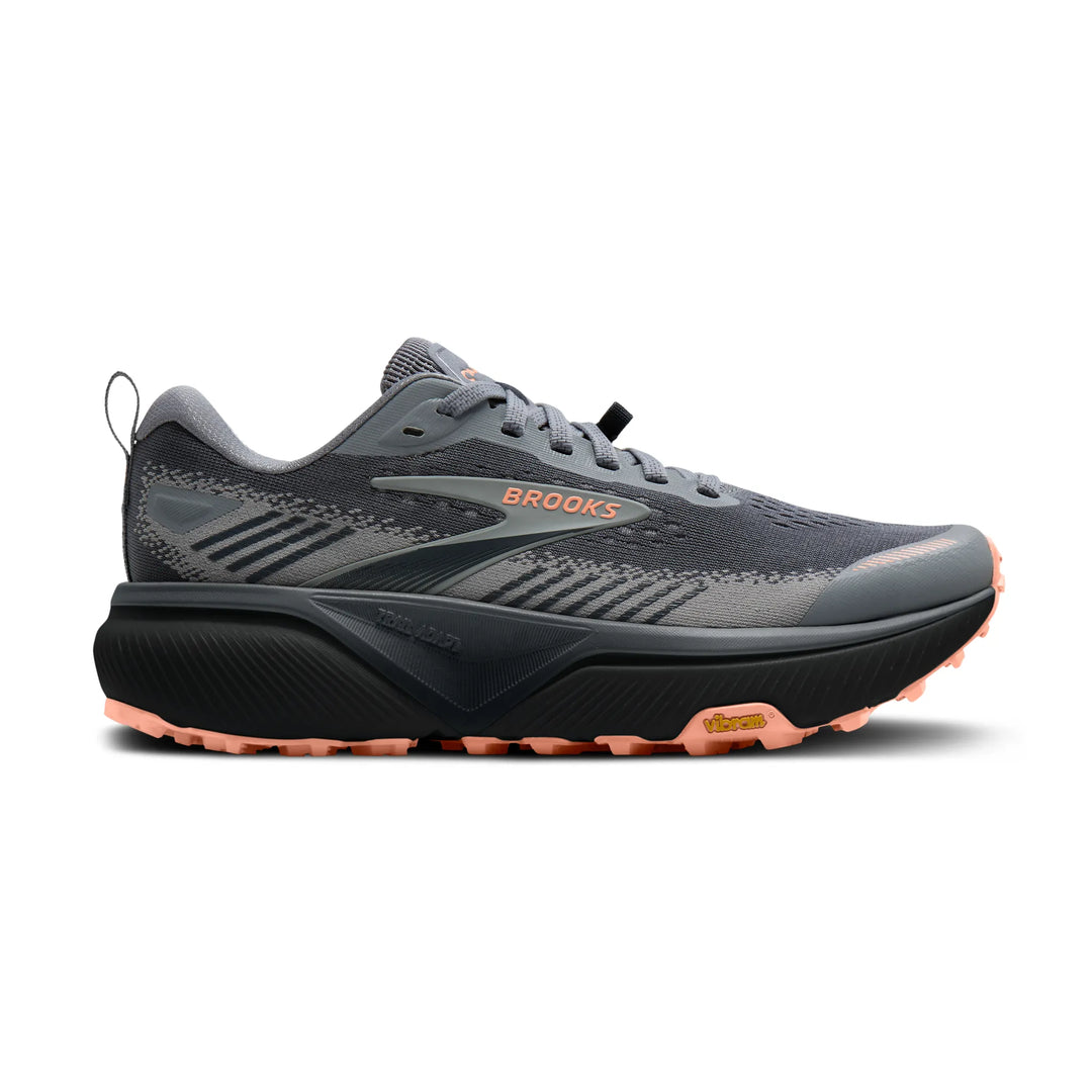 Brooks Women's Cascadia 20 (Wide) - Grey/Grey/Peach