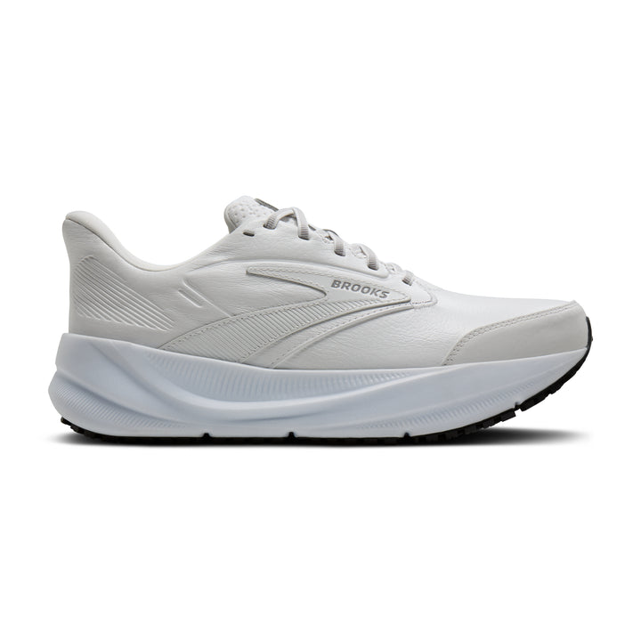 Brooks Women's Ghost Max Slip Resistant (Wide) - White/White lateral