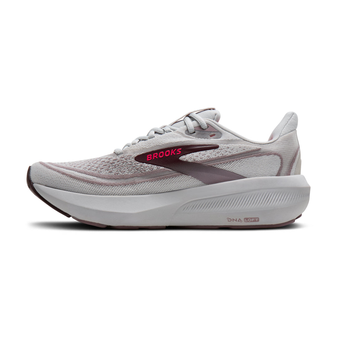 Brooks Women's Revel 9 (Wide) - Grey/Rose/Raisin medial