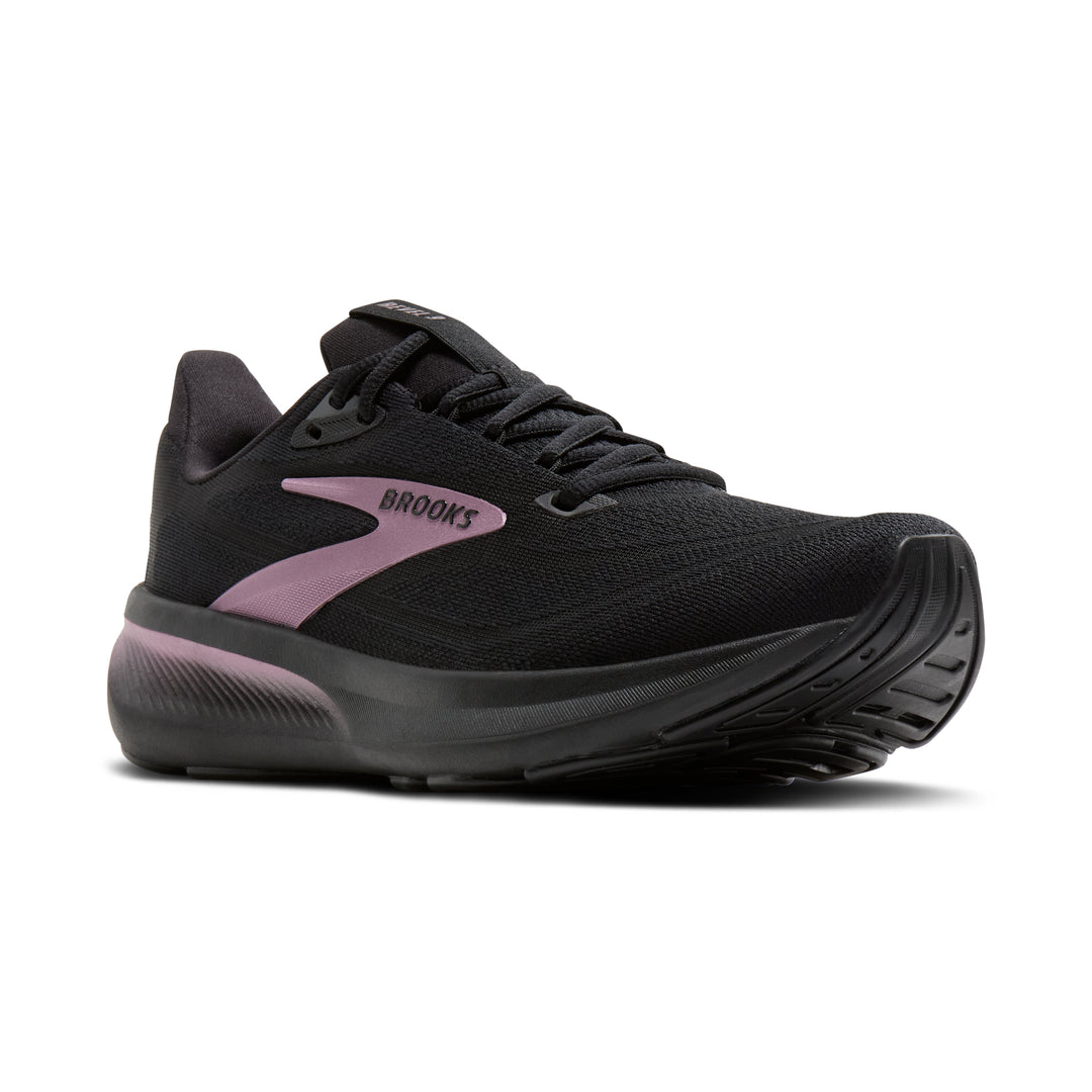 Brooks Women's Revel 9 (Wide) - Black/Black/Rose Gold angle