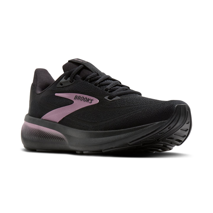 Brooks Women's Revel 9 (Wide) - Black/Black/Rose Gold angle