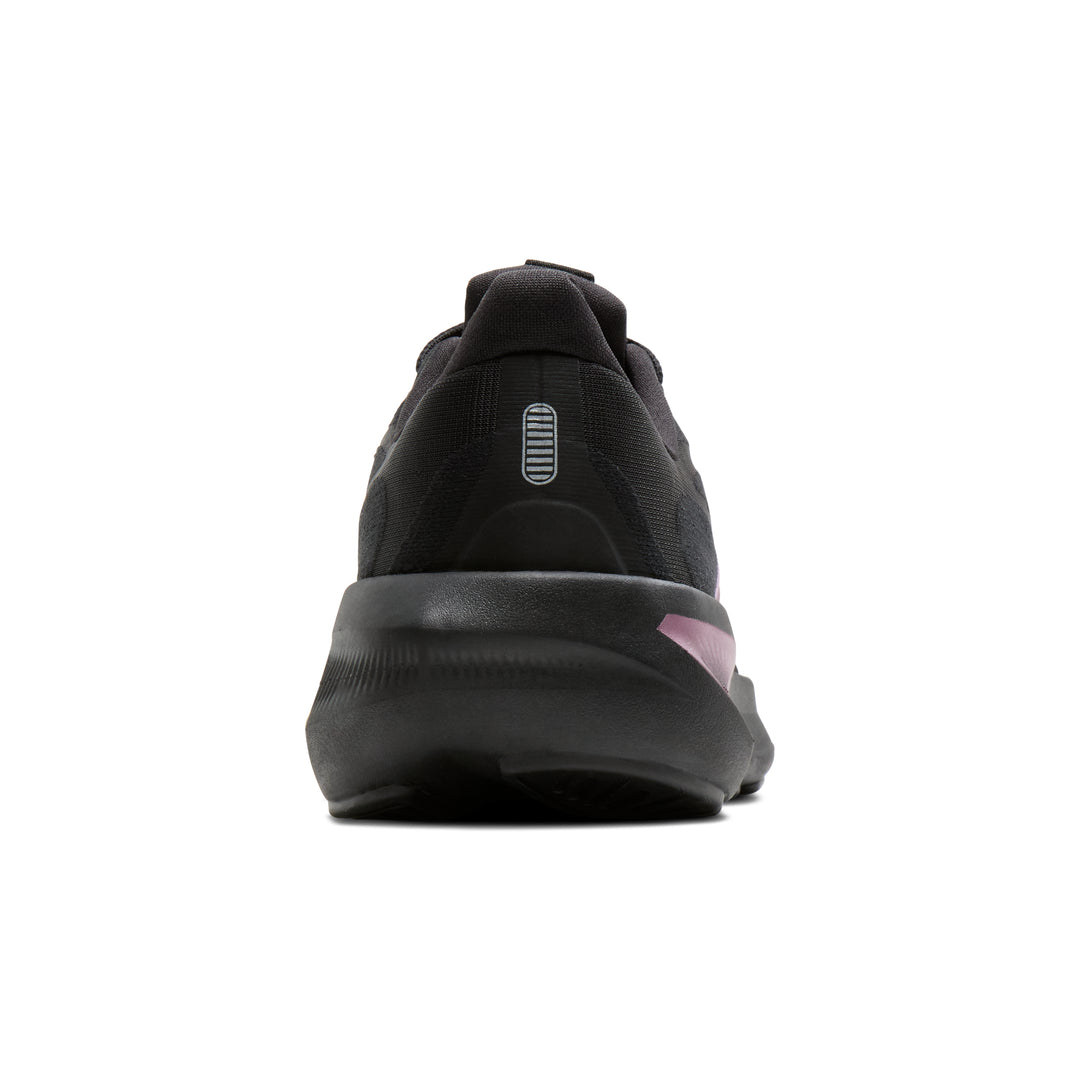 Brooks Women's Revel 9 (Wide) - Black/Black/Rose Gold heel