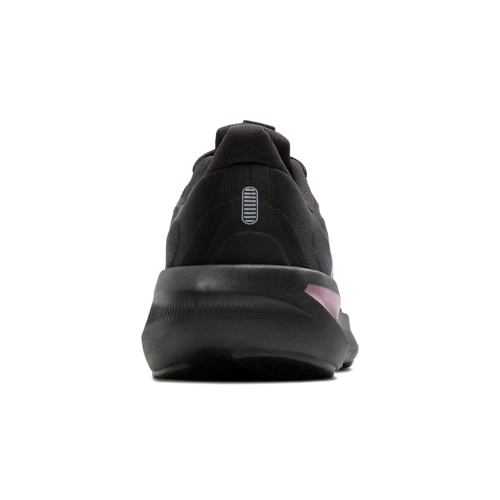 Brooks Women's Revel 9 - Black/Black/Rose Gold heel