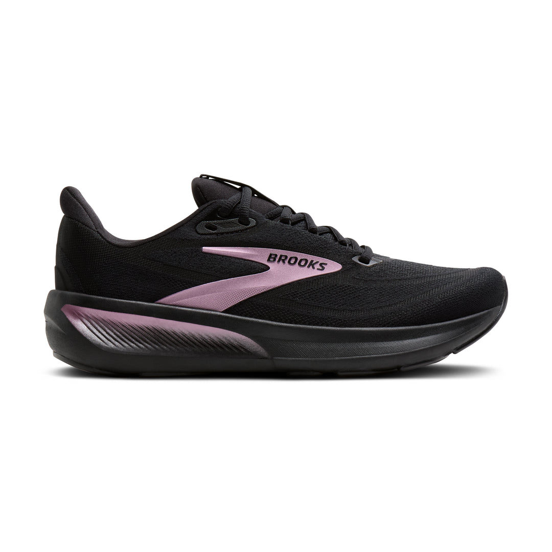 Brooks Women's Revel 9 (Wide) - Black/Black/Rose Gold lateral
