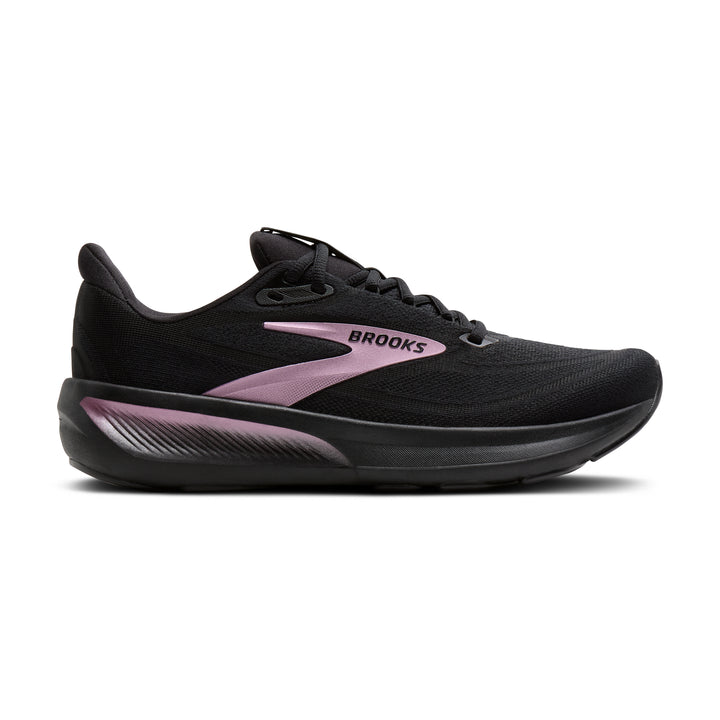 Brooks Women's Revel 9 (Wide) - Black/Black/Rose Gold lateral