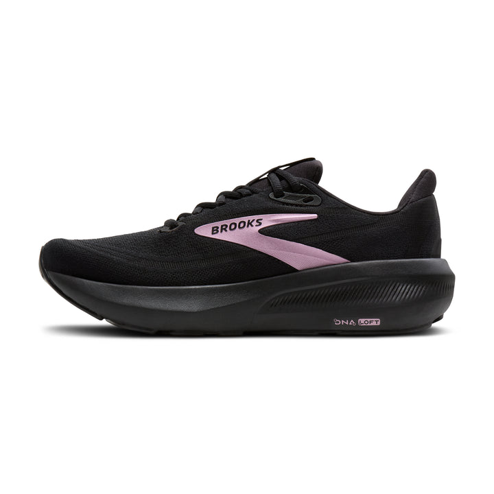 Brooks Women's Revel 9 (Wide) - Black/Black/Rose Gold medial