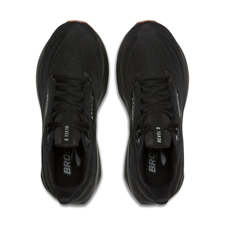Brooks Women's Revel 9 - Black/Ebony/Biscuit top