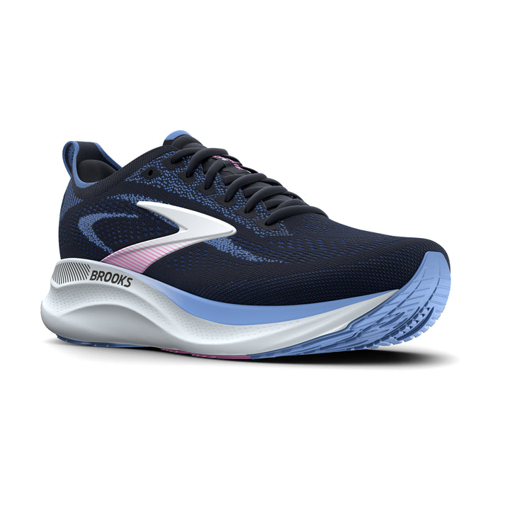 Brooks Women's Adrenaline GTS 26 (Wide) - Navy/Cornflower/Pink