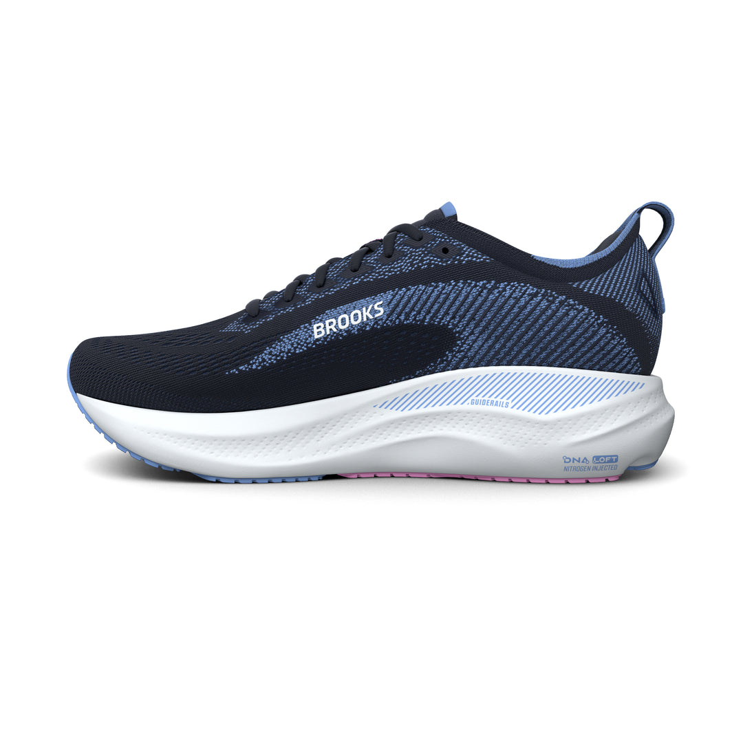 Brooks Women's Adrenaline GTS 26 (Wide) - Navy/Cornflower/Pink