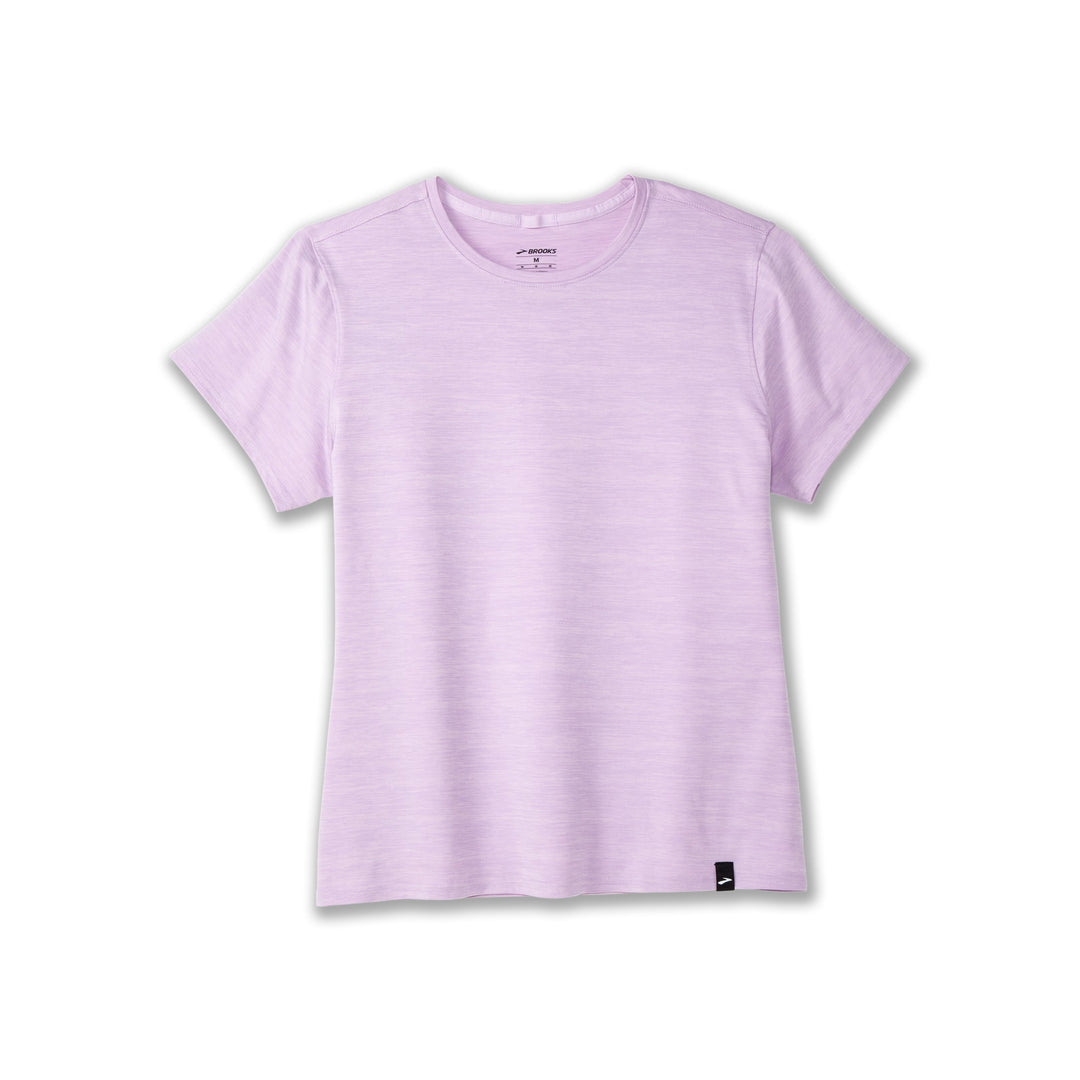 Brooks Luxe Short Sleeve - Htr Lt Orchid - WOMEN (221659)