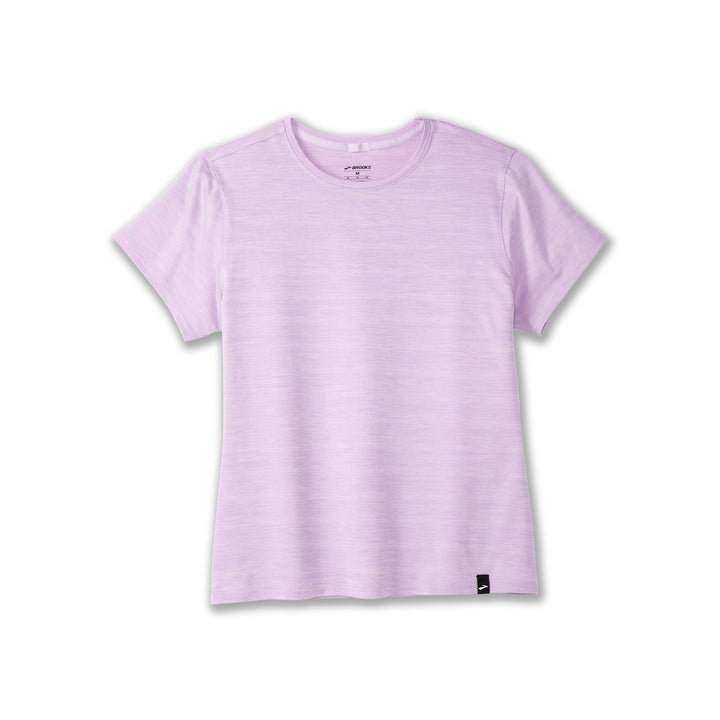 Brooks Luxe Short Sleeve - Htr Lt Orchid - WOMEN (221659)