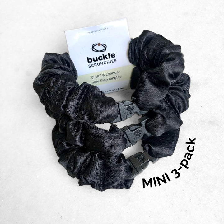 MINI 3-Pack Buckle Scrunchies Bundle - No Snagging, No Tangles