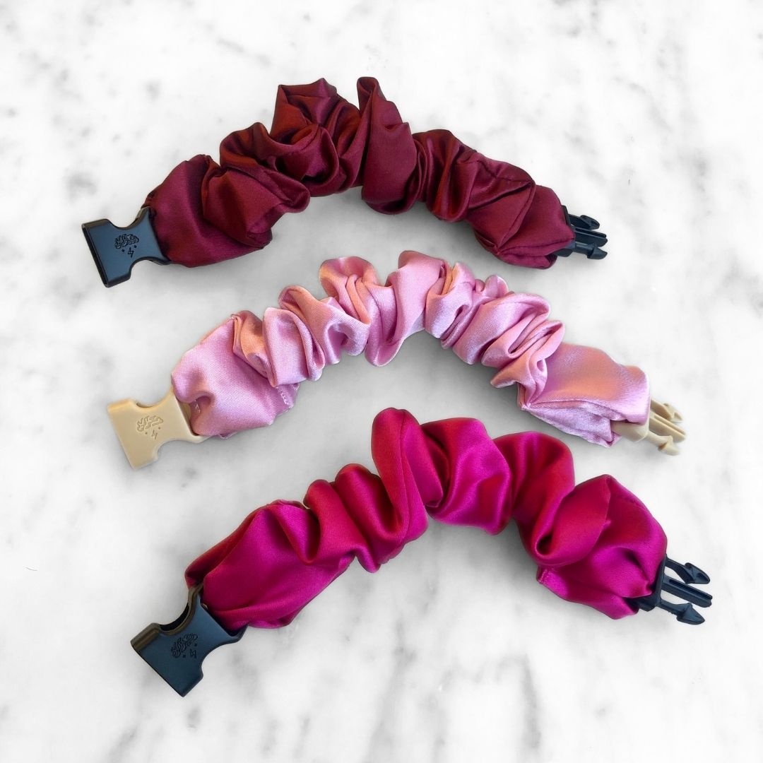 Valentine's Day Gift Set Bundle - 3-Pack Buckle Scrunchies - No Snagging, No Tangles