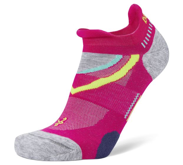 Balega Ultraglide No-Show Tab Socks - Electric Pink/Mid Grey (8005-8318)