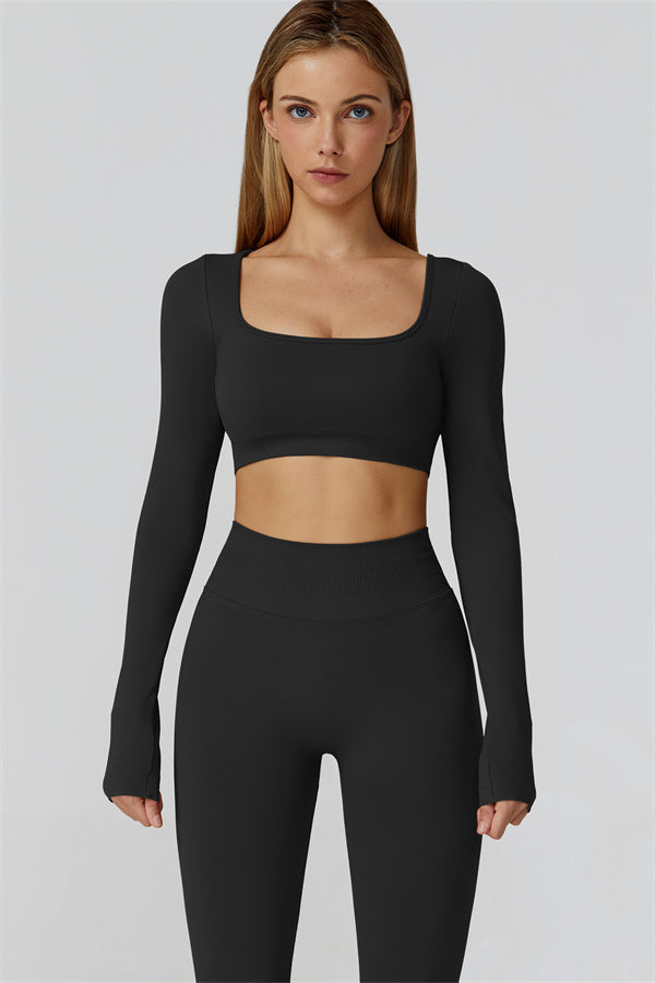 The Reign Long Sleeve Crop Top Leggings 2-Piece Set