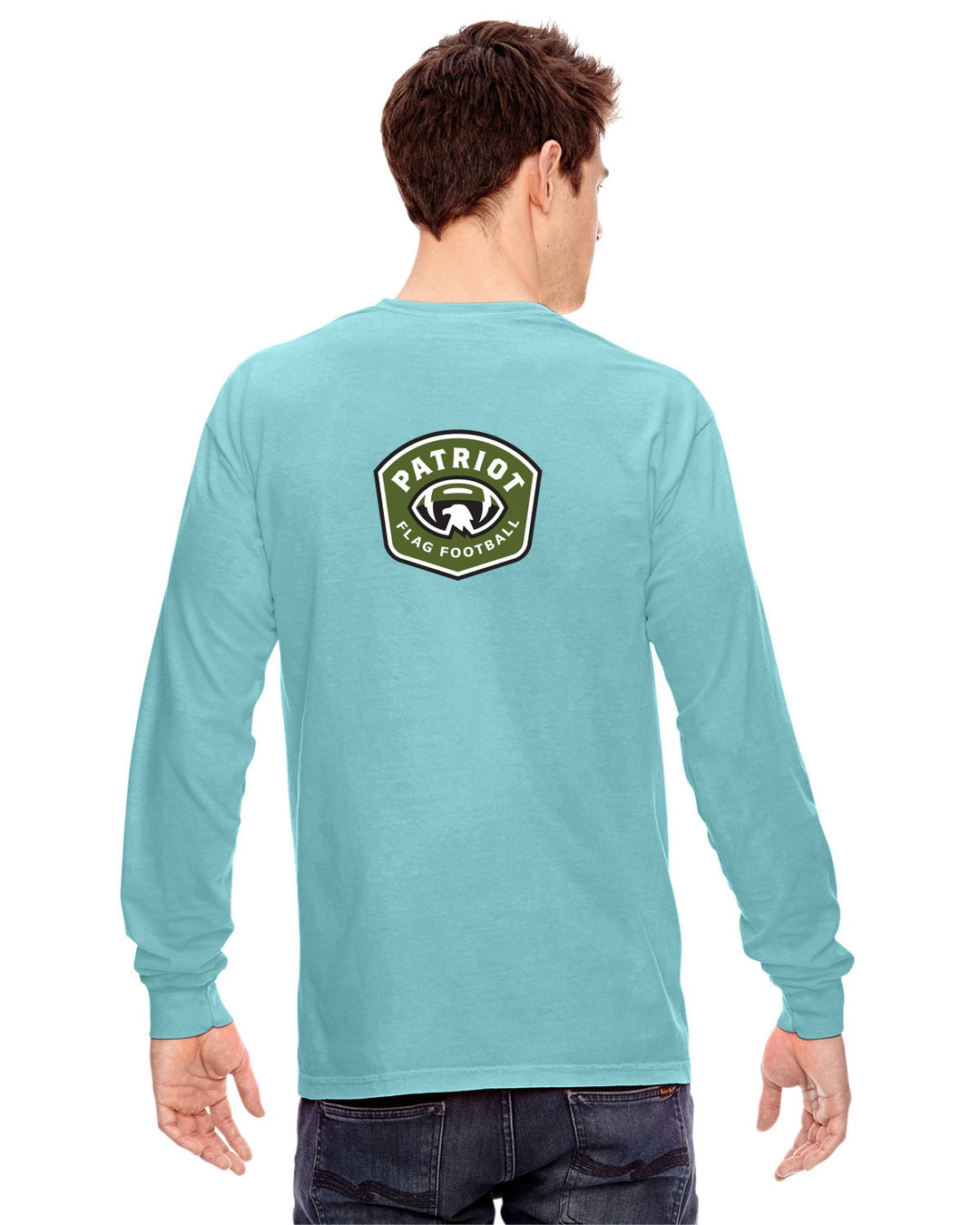 Flag Football Dolphins Comfort Colors Adult Heavyweight RS Long-Sleeve T-Shirt (C6014)