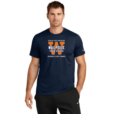 Walpole Track & Field- BAY STATE CHAMPS-Nike Swoosh Sleeve rLegend Tee (NKDX8730)