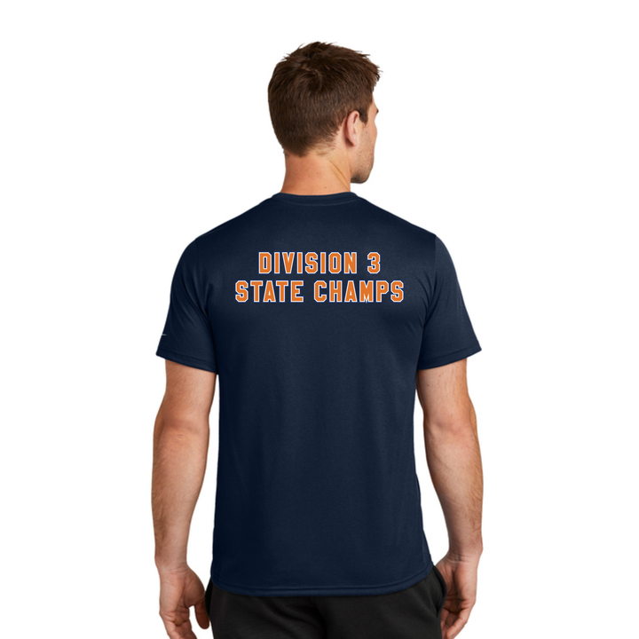 Walpole Track & Field- BAY STATE CHAMPS-Nike Swoosh Sleeve rLegend Tee (NKDX8730)