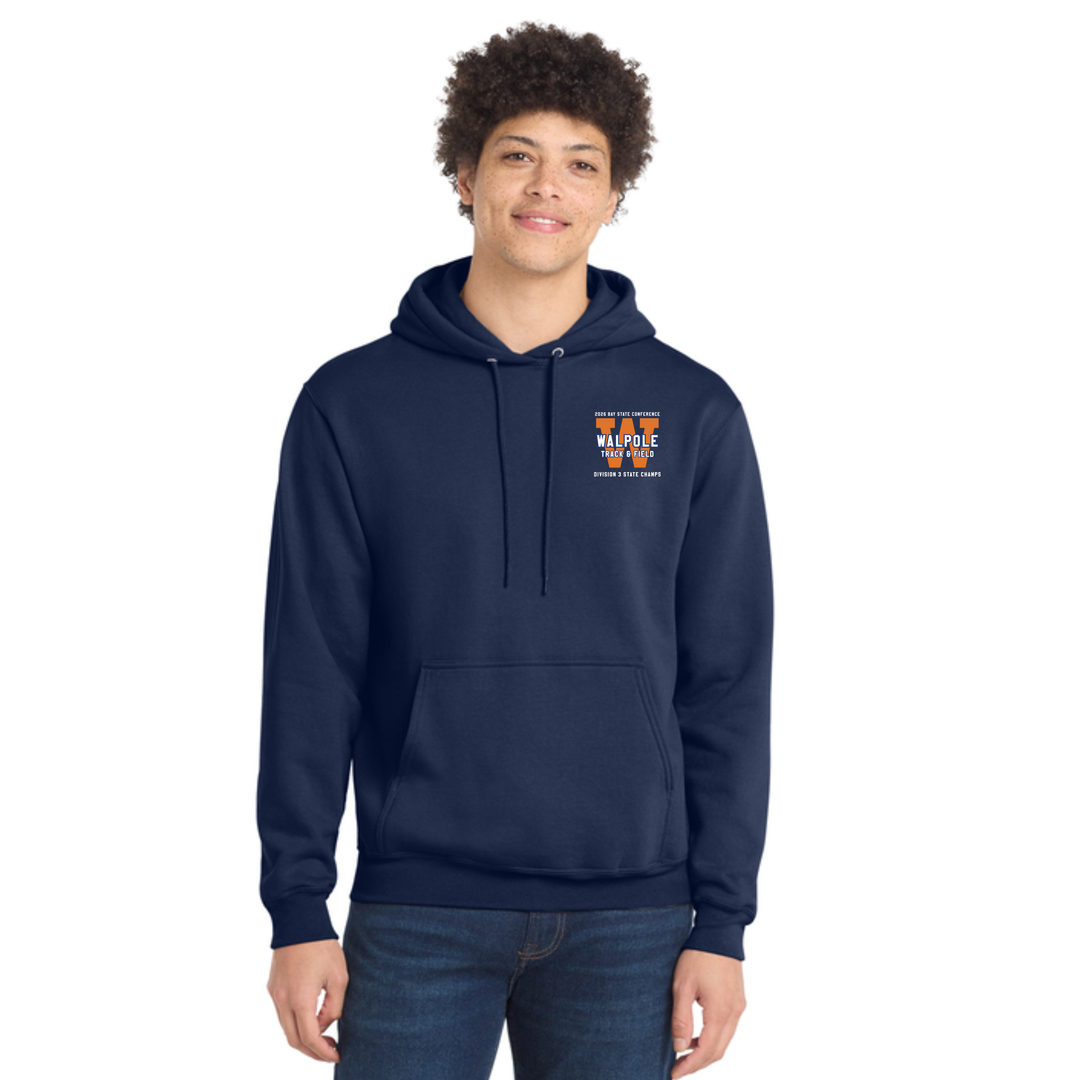 Walpole Track & Field- BAY STATE CHAMPS- Unisex Fleece Pullover Hooded Sweatshirt (PC78H)