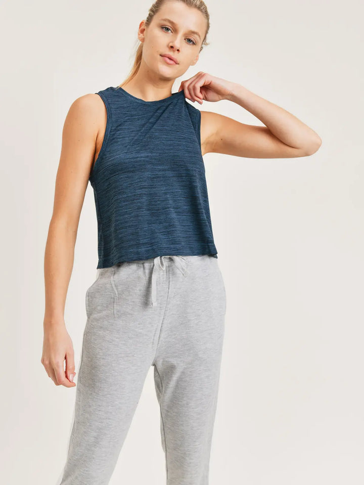 Womens Two Tone Essential Racerback Tank (AT3089)