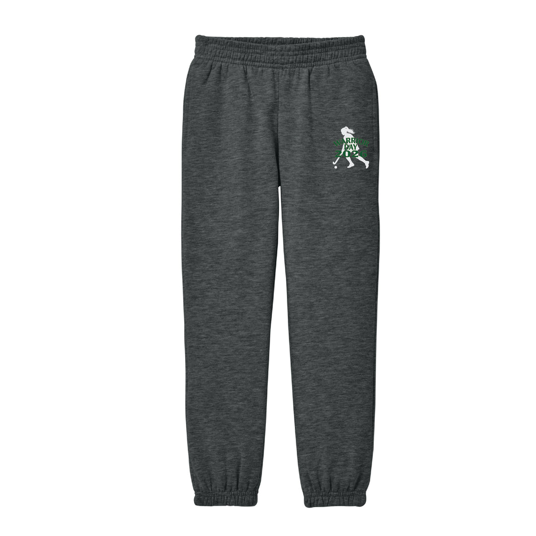 Warrior Field Hockey - Youth Unisex Fleece Sweatpants - Heathered Charcoal (DT6112Y)