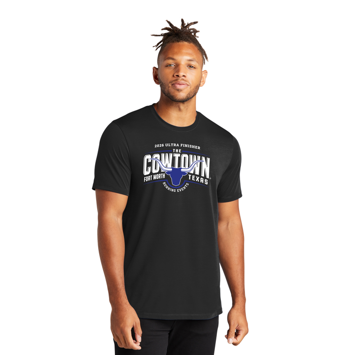 Cowtown Marathon Finisher - Camiseta de cuello redondo de jersey elástico (MM1016)