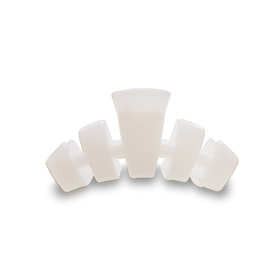 TELETIES - Classic Hair Clip | Small | Coconut White