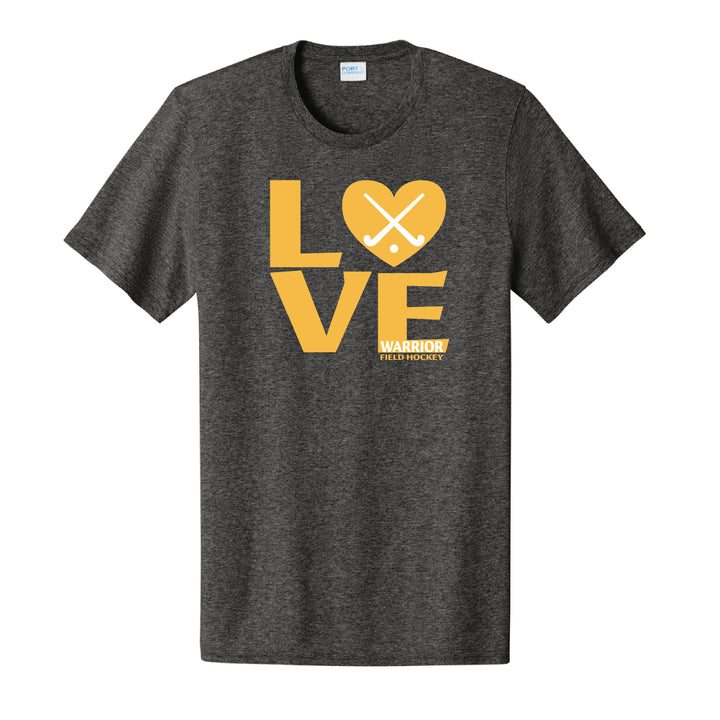 Warrior Field Hockey- Adult Unisex Easy Cotton Tee - Dark Heather Grey (PC43)