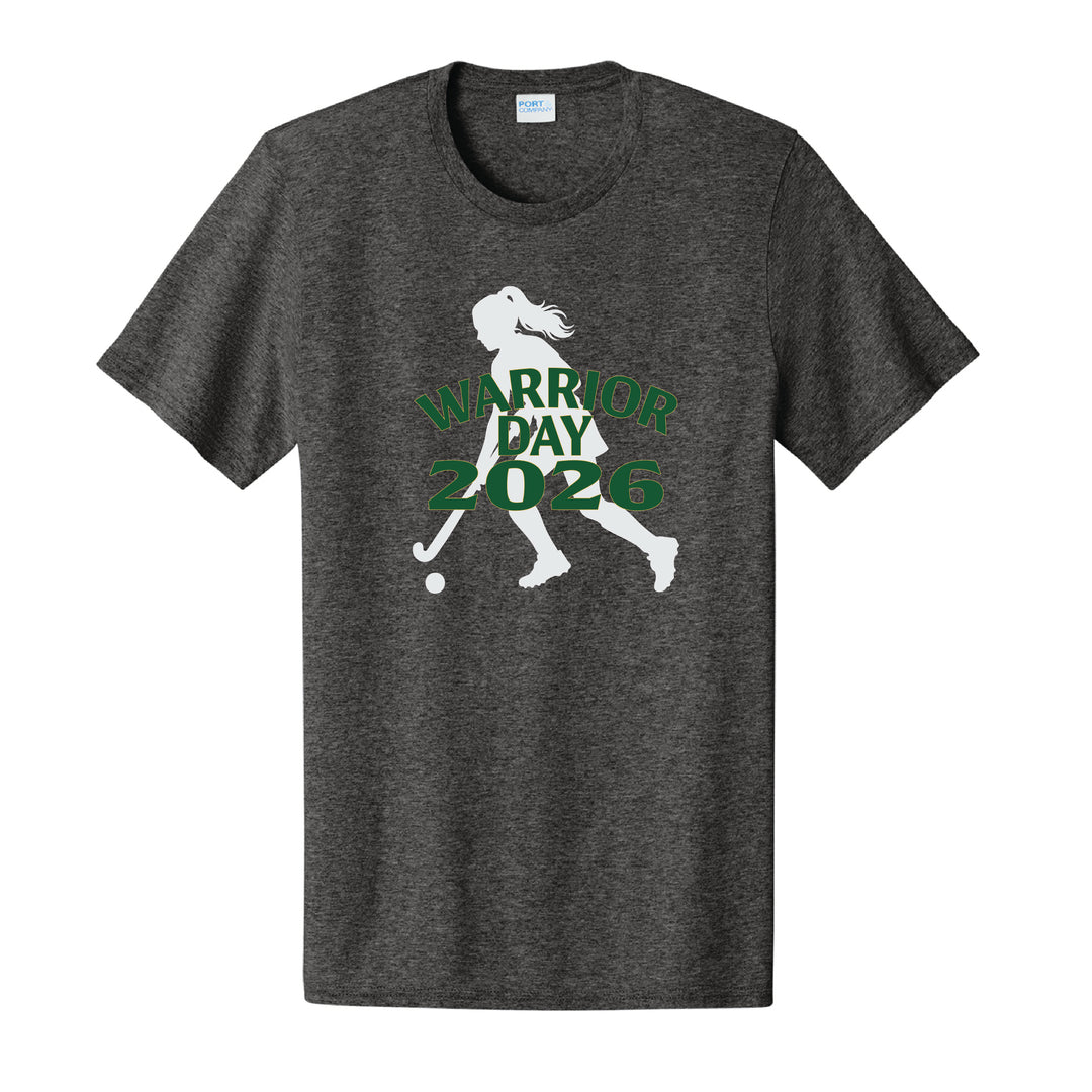 Warrior Field Hockey- Adult Unisex Easy Cotton Tee - Dark Heather Grey (PC43)