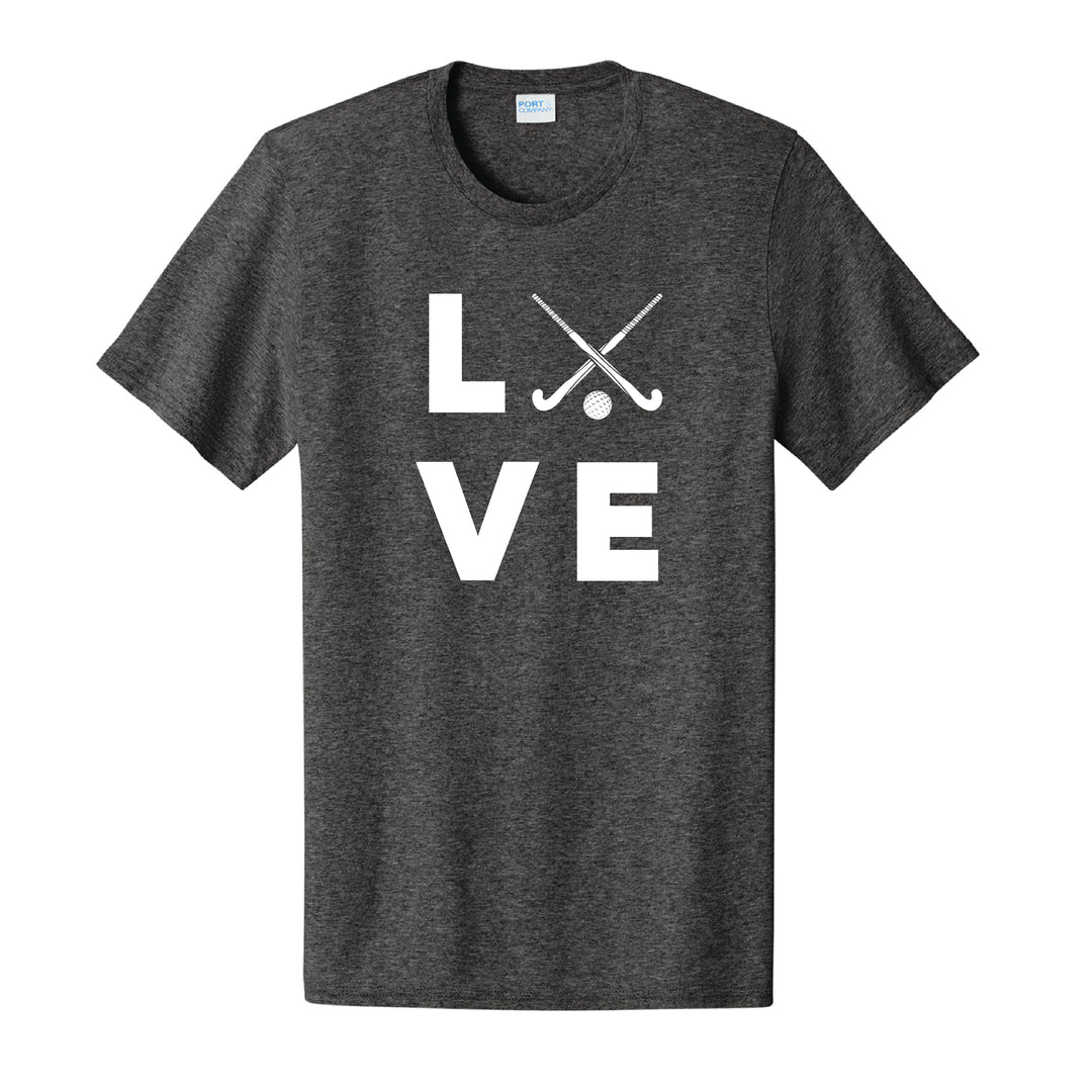 Warrior Field Hockey- Adult Unisex Easy Cotton Tee - Dark Heather Grey (PC43)