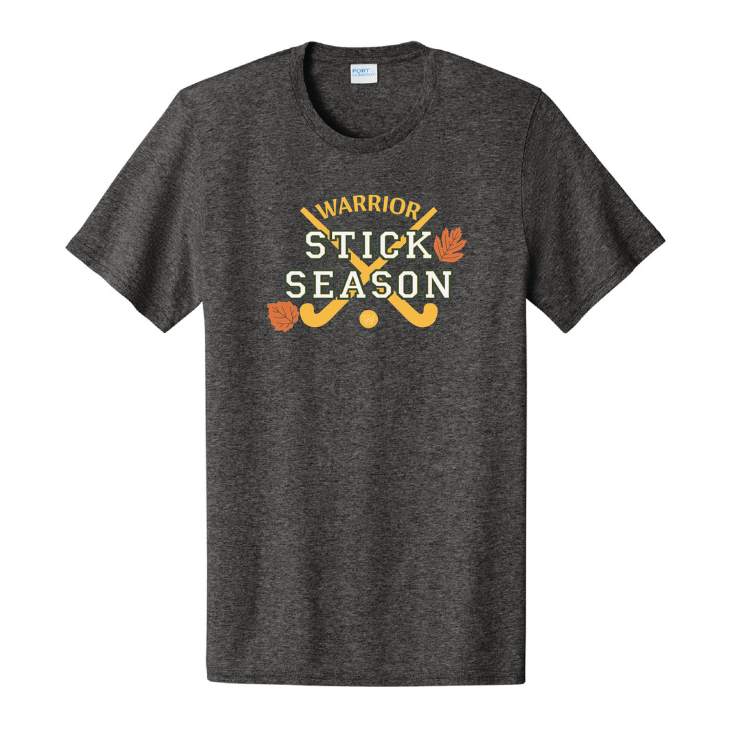 Warrior Field Hockey- Adult Unisex Easy Cotton Tee - Dark Heather Grey (PC43)