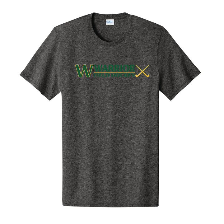 Warrior Field Hockey- Adult Unisex Easy Cotton Tee - Dark Heather Grey (PC43)