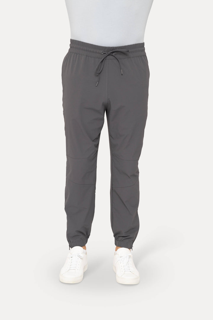 Mono B - Side Zip Ankle Joggers - Grey MEN