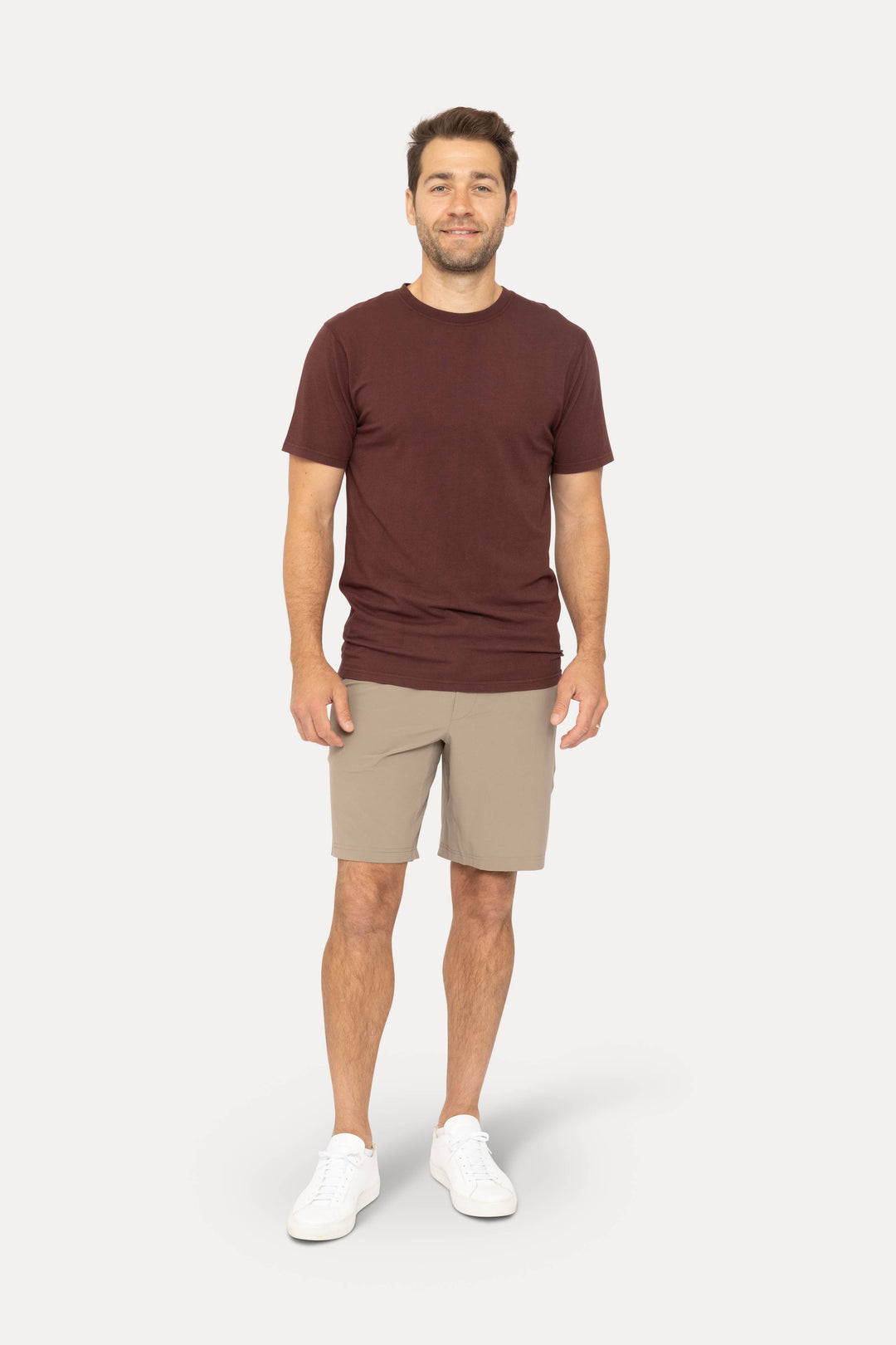 Mono B - Drawstring Shorts with Pockets - Dark Wood MEN